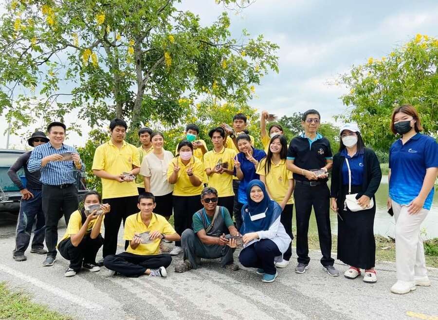 สาขาวิชาวิทยาศาสตร์การประมง ราชมงคลสุวรรณภูมิ ปล่อยปลาแรดในวันคล้ายวันได้รับพระราชทานนาม “ราชมงคล”